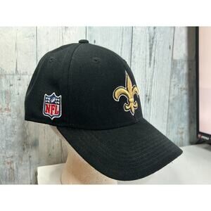 New Orleans Saints Reebok NFL Strapback Hat Black Adjustable Cap Fleur De Lis Lo
